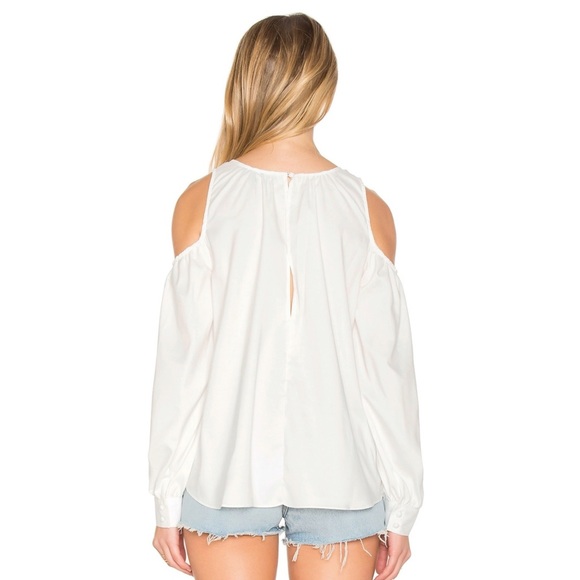 Revolve Central Park West L.A. Cold Shoulder Blouse White Size Small NWT - Picture 3 of 13